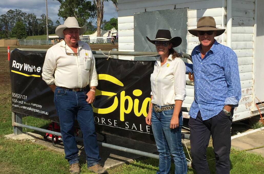 EPIC EVENT: Event organiser, Mark Haywood, and Kimberley Latham of Ray White Rural Kempsey, and Kempsey Shire Council General Manager Craig Milburn.