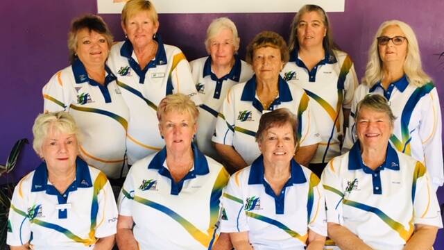 Kempsey Macleay RSL Sports and Bowling Club Grade 2 Pennant team members are Rose Avery, Marie Batterson, Rhonda Harris, Narelle Harvey, Marg Rowsell, Sandy Stephens, Eileen Swain, Maxine Allard, Manager Shirley Little and reserve Pearl Stone. Photo supplied.