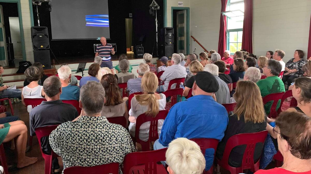 Oddfellows Hall in West Kempsey overflowed for screening of climate change documentary '2040' last Friday. Photos supplied.