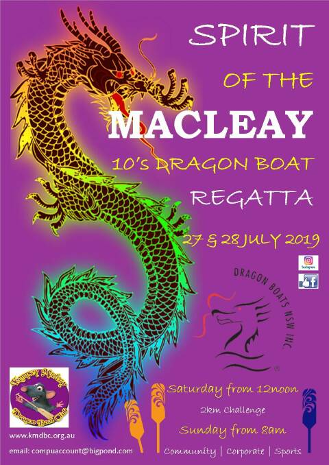 Hosted by the Kempsey Macleay Dragon Boat Club, the Spirit of the Macleay Christmas-in-July regatta will be held over the weekend of July 27 and 28 on the Macleay River. 