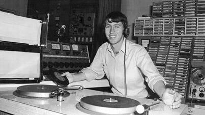 From studio 'A' of 2KM in 1971, Kempsey local Geoff Horsnell 'on-air'. Photo credit: Geoff Horsnell.
