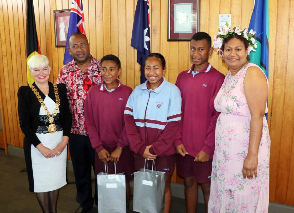 The Tavua Family from Fiji excited to become Australian citizens at the October council meeting.