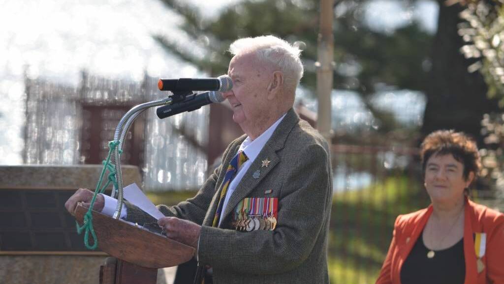 Coweambah survivor James Gadde at Small Ships Memorial dedication. Photo: Macleay Argus