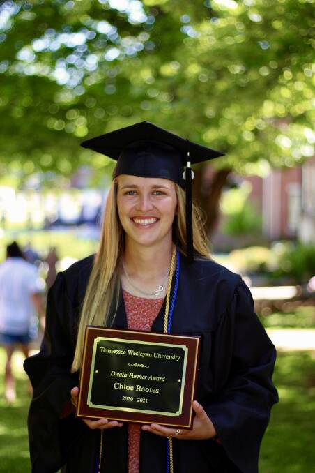 Chloe Rootes at her graduation. Photo: Supplied