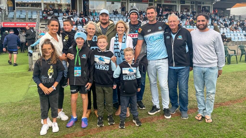 Aiden Tolman's family and friends at PointsBet Stadium. Photo: Supplied 