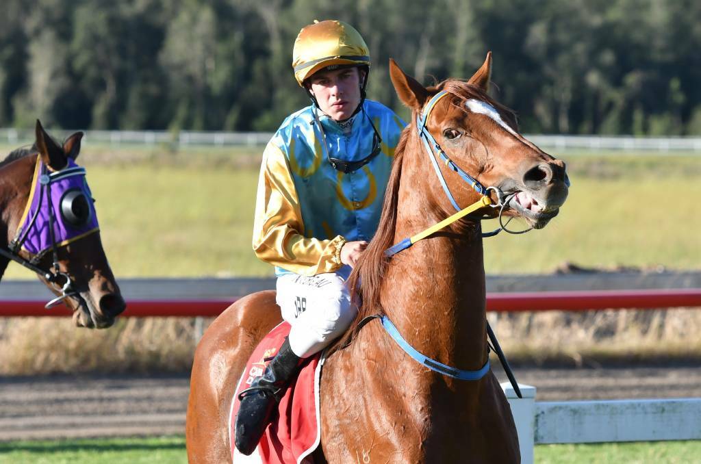 Jayden Barrie riding at Kempsey Race Track last year. Photo: File 