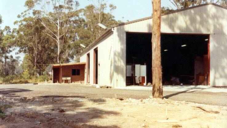 Mavin Truck Centre in its early days and that tough to avoid tree. Photo: Supplied 