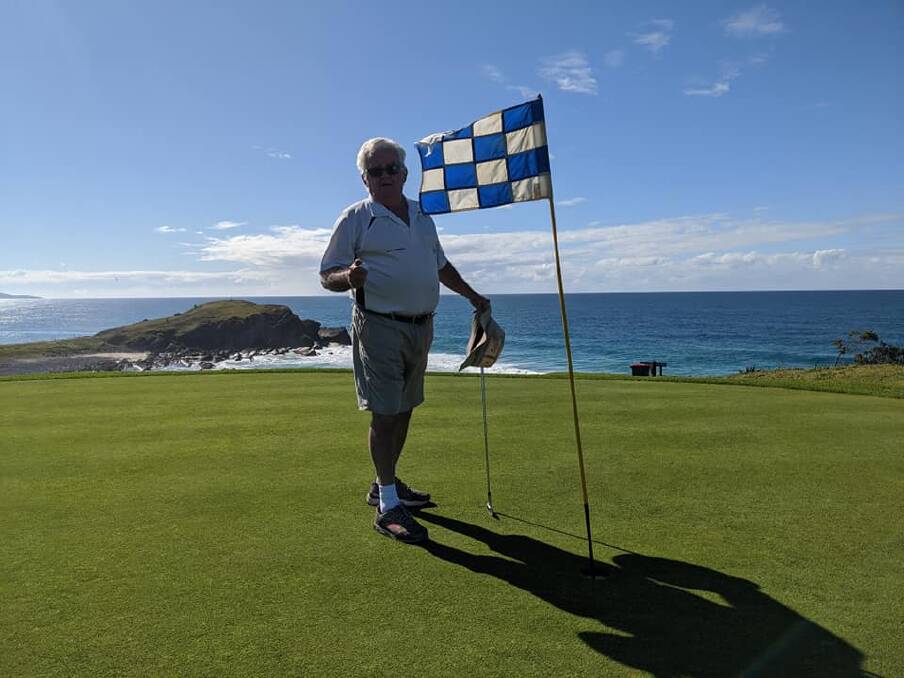 Bill Phillips was all smiles last Tuesday after achieving a hole in one. Photo: Supplied