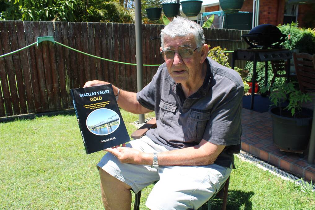 Roger Knauer with his book, 'Macleay Valley Gold'. Photo: Lachlan Harper 