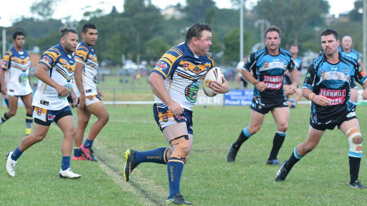 Adam McMurray takes a hit up during the Mustangs 2019 premiership season. 