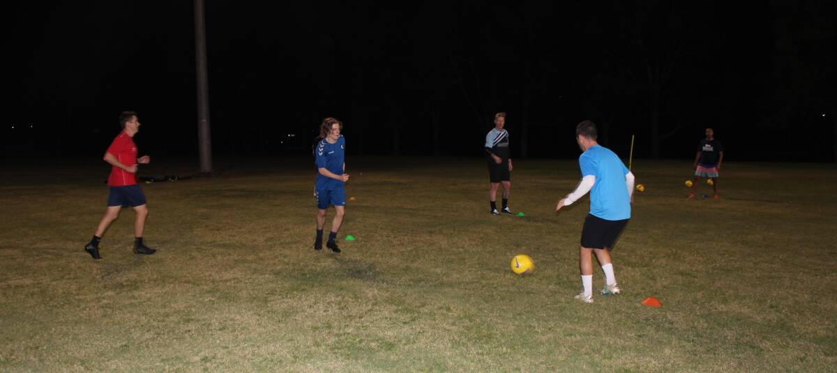 Macleay Valley Rangers players are put through their paces. Photo: Lachlan Harper