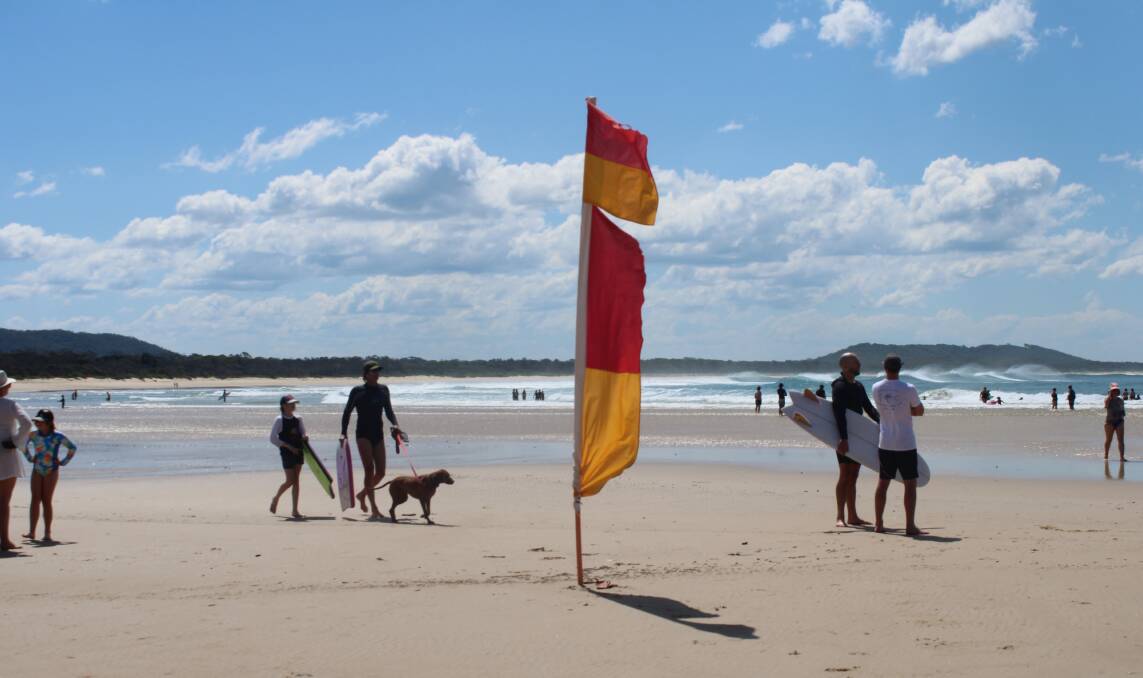 Crescent Head main beach now has it's flags up. Photo: Lachlan Harper