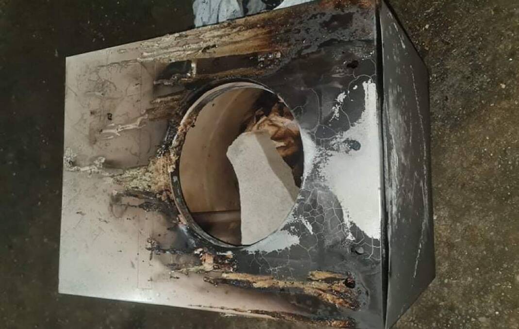 The damaged dryer. Photo: Supplied