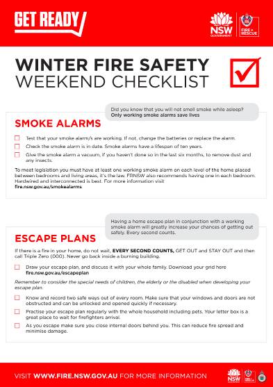Residents need to be extra fire safe in cooler months