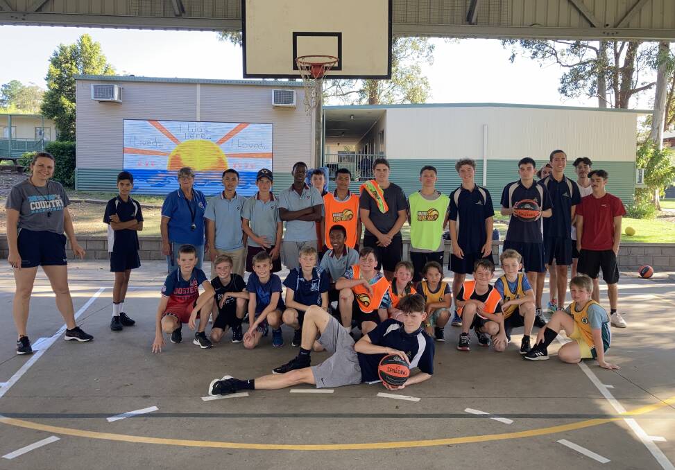 Kempsey basketballers at Kempsey Adventist School. Photo: Supplied 