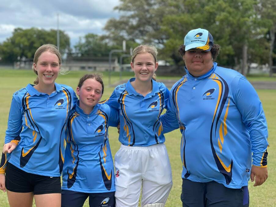 Macleay Valley cricketers Annika Killmore, Sophie Preston, Ciara Peters and Zaylia Page. Photo: Supplied
