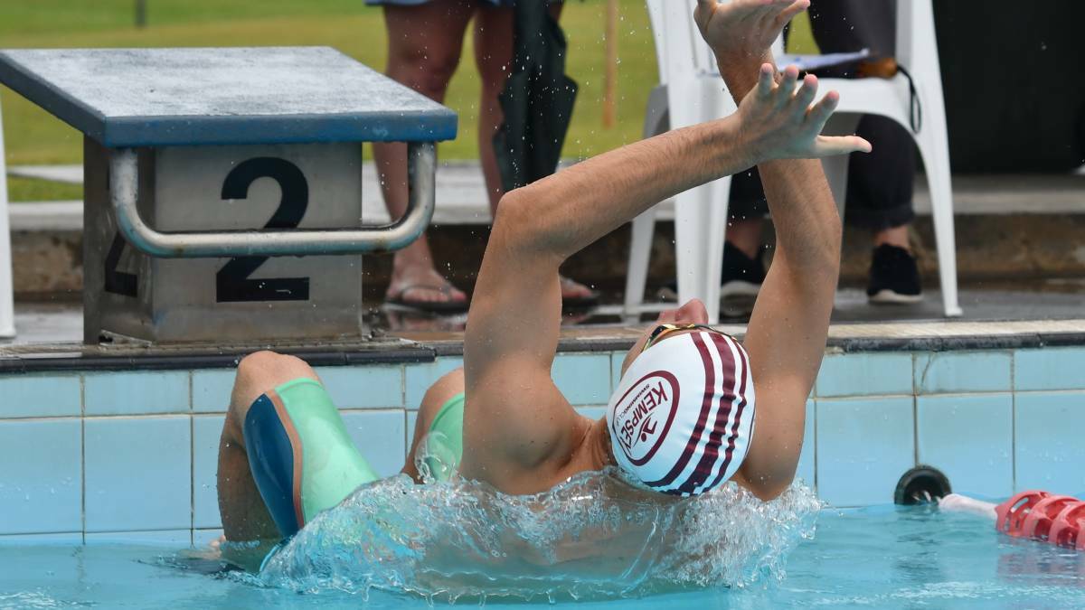 Max Farrell at this year's Kempsey Swimming Carnival. Photo: File 