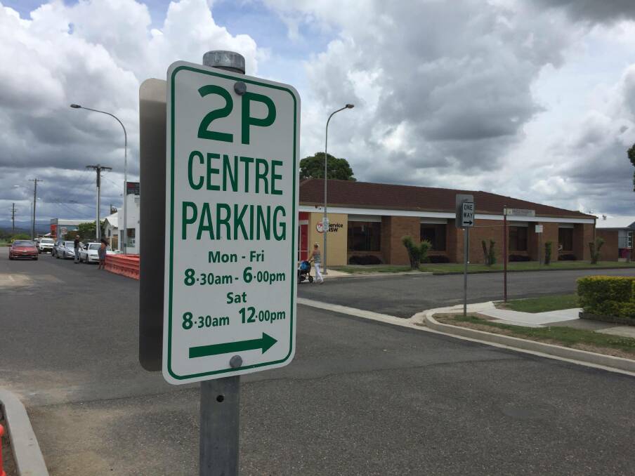 Timed parking zone on Elbow Street, West Kempsey.