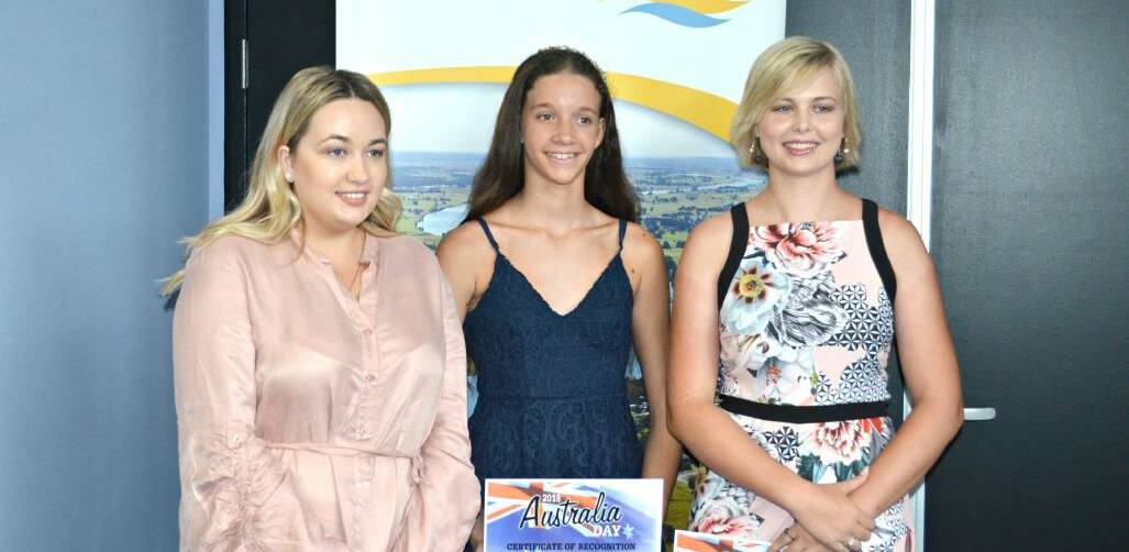 Nominees for the Young Citizen of the Year 2018 award. Abigail Baker (right) won the award.