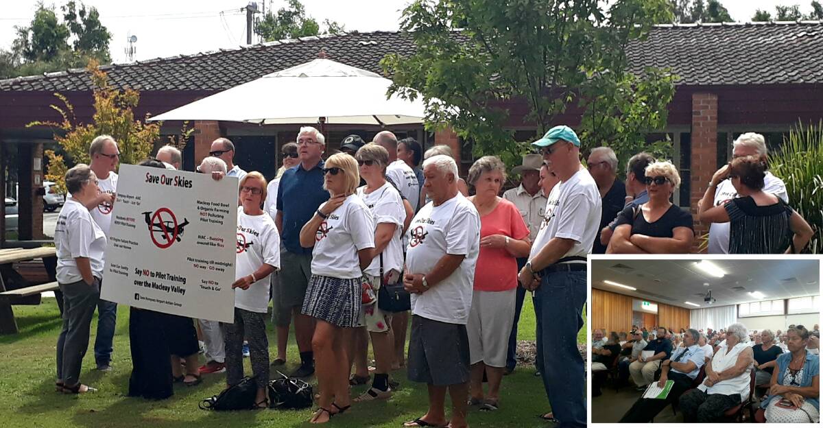 Members fo the Save Kempsey Airport action group attended the first council meeting on Tuesday February 20 2018.