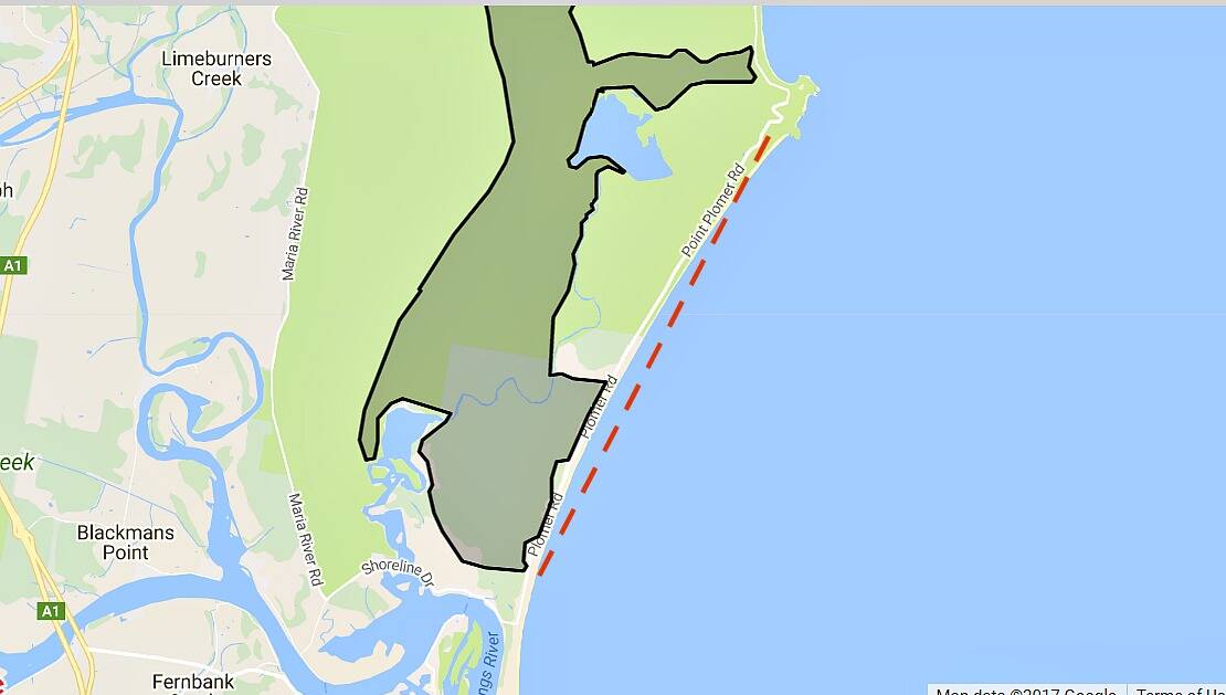 Point Plomer Road has been temporarily closed to allow fire crew to work on the Big Hill fire which has crept close to the road.