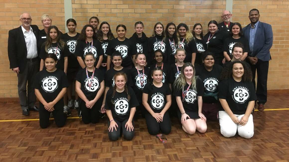GIRL POWER: Some members of the Macleay Girls Academy. The Girls Academy is dedicated to Closing The Gap in education and helping Aboriginal and Torres Strait Islander girls
realize their potential and become the community leaders of the future.