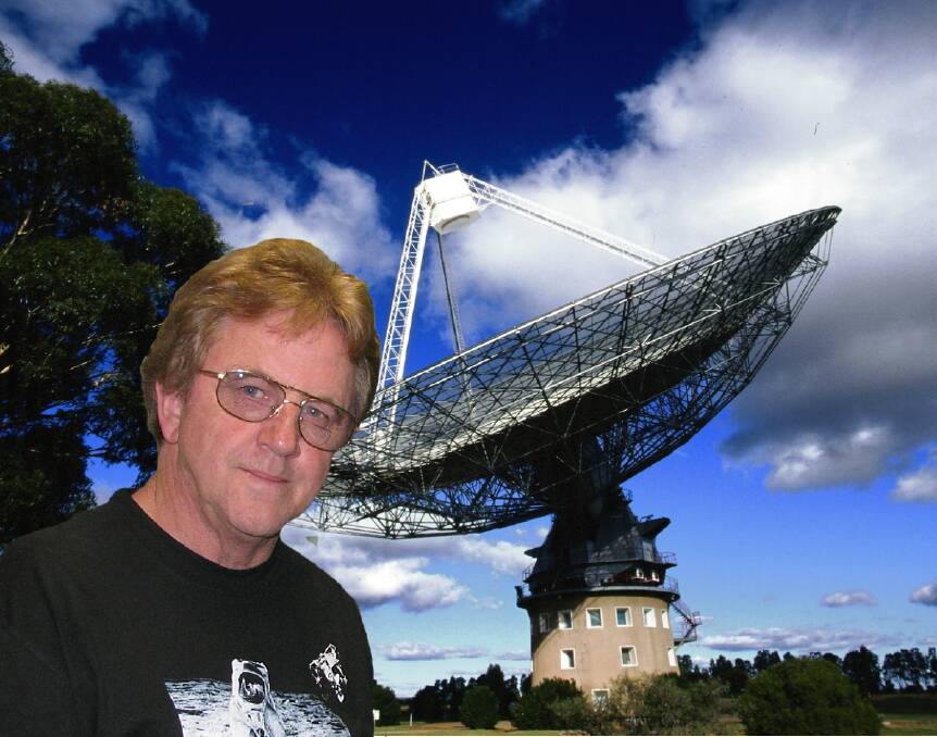 MOON LANDING: Dave Reneke at the Parkes Radio Telescope (The Dish) at the 40th anniversary of man's first steps on the Moon