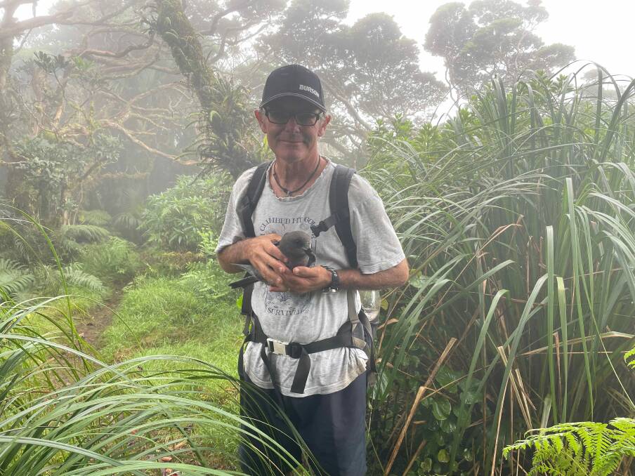 Jack Shick is a fifth generation islander and is a guide for walking tours up the island's highest peak - Mount Gower. Photo: Liz Langdale. 