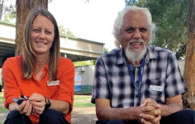 Kempsey Adventist School principal Leanne Lesic and Uncle Leo Wright. Photo: supplied. 