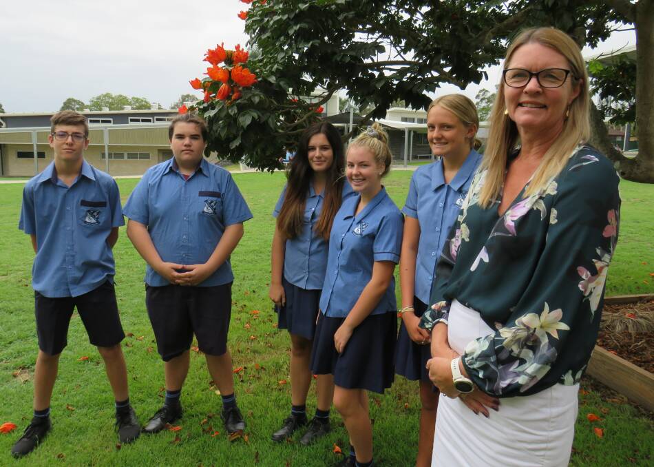 St Paul's College Kempsey students welcome Bronwyn Shipton as assistant principal. 