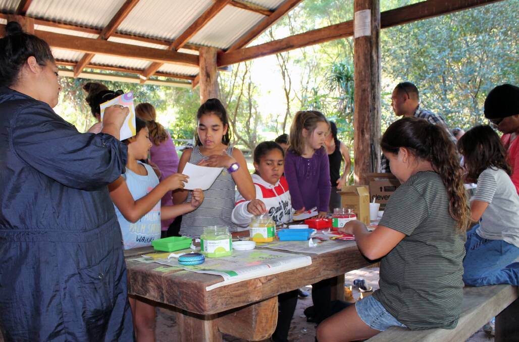 Arts and crafts at Wigay Aboriginal Cultural Park, Kempsey on Tuesday, July 4 as part of a special storytime.