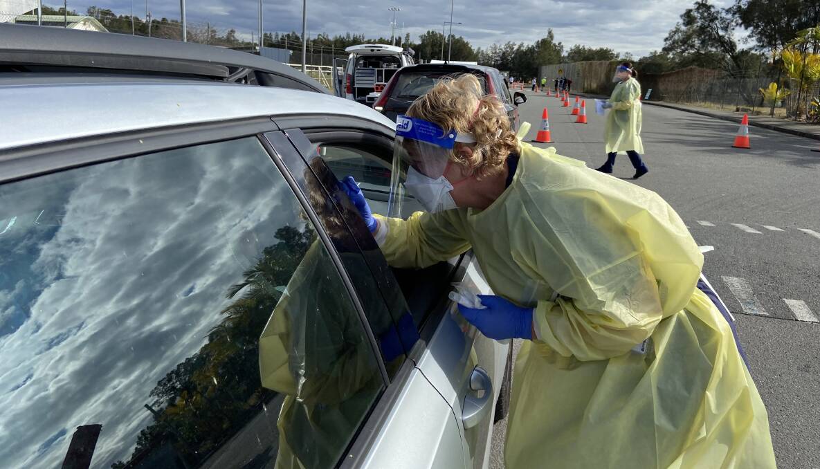 Drive-through COVID testing continues at Port Macquarie's Regional Stadium