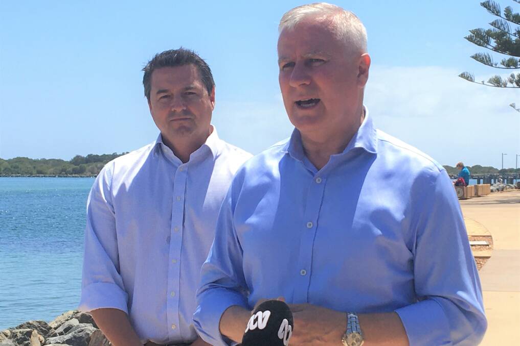 Decisions to be made: Member for Cowper Pat Conaghan and acting prime minister Michael McCormack.