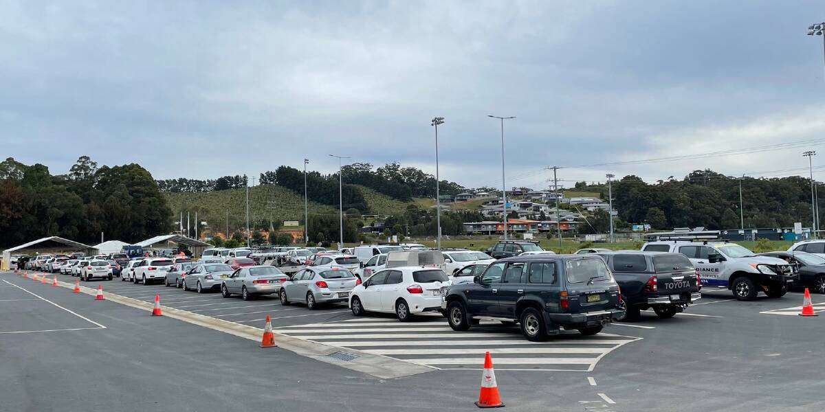 A new drive-through COVID-19 testing clinic opened on Tuesday at Coffs Harbour International Stadium to increase the district's testing capacity