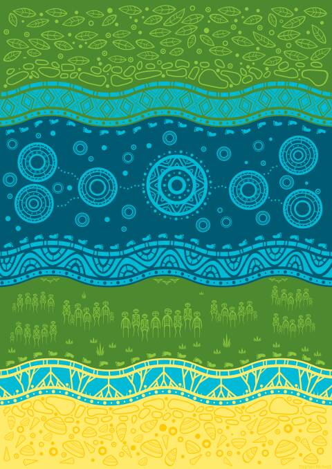 The official Reconciliation Action Plan artwork created by local Aboriginal artist
Stephen McLeod.