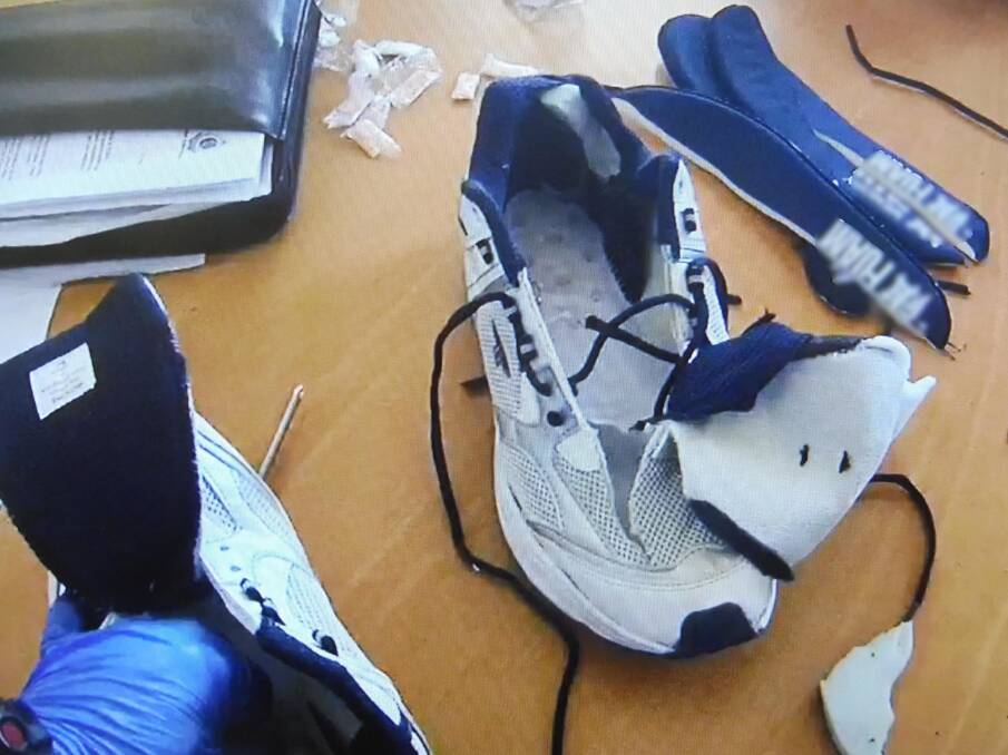 Staff at the Mid North Coast Correctional facility seized opioid buprenorphine with a potential prison value of around $300,000, hidden inside sneakers sent to an inmate