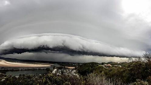STORMY WEEKEND: This amazing photo of storm clouds over Nambucca Heads by Bryan Bush