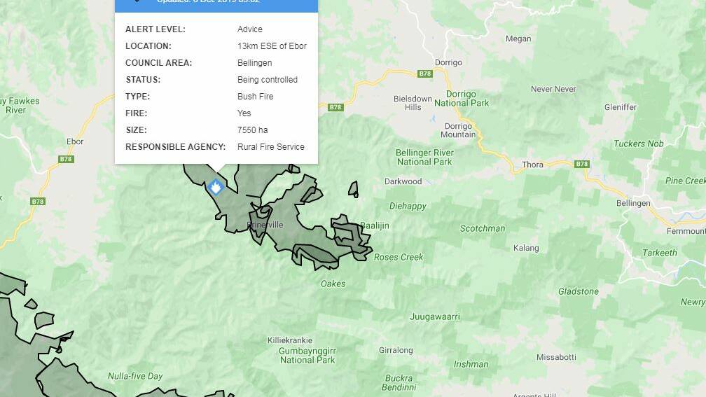 Fire Near Me map of Andersons Creek fire