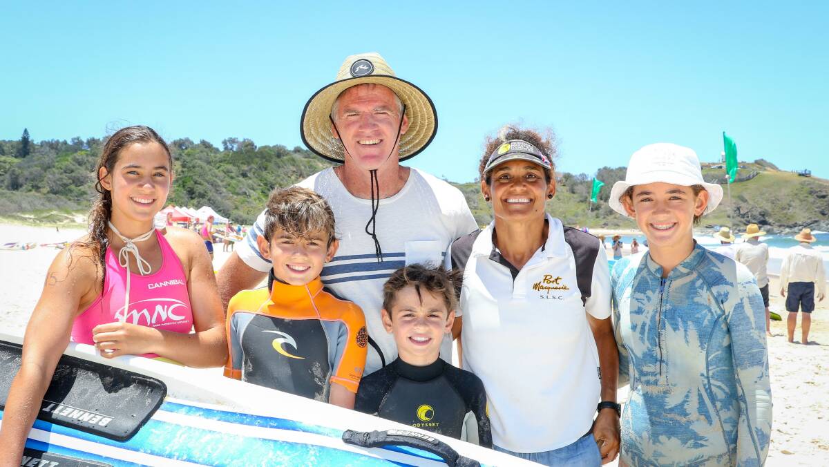 COWPER CALL: Sophie, Angus, Rob, Ben, Sara-Jane and Olivia Oakeshott. Mr Oakeshott will be at the Bellingen Community Markets on Saturday