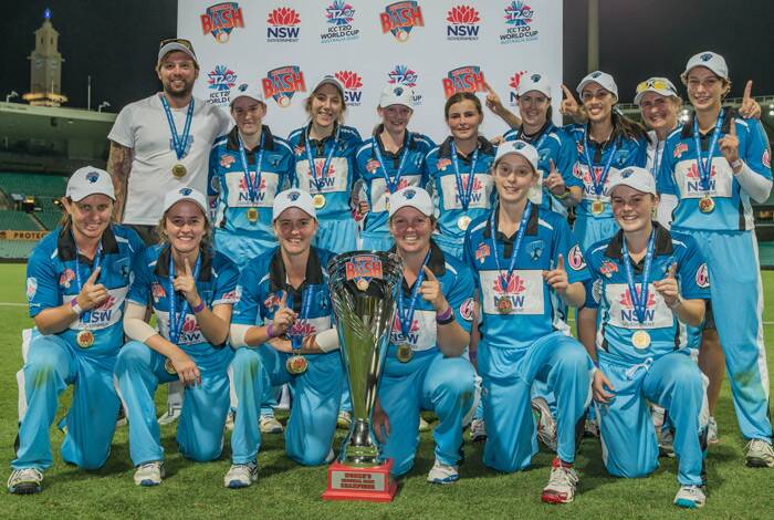 CHAMPIONS: Coffs Coast Chargers with their inaugural NSW Women's Regional Bash Final win at the Sydney Cricket Ground. Photo: Cricket NSW.