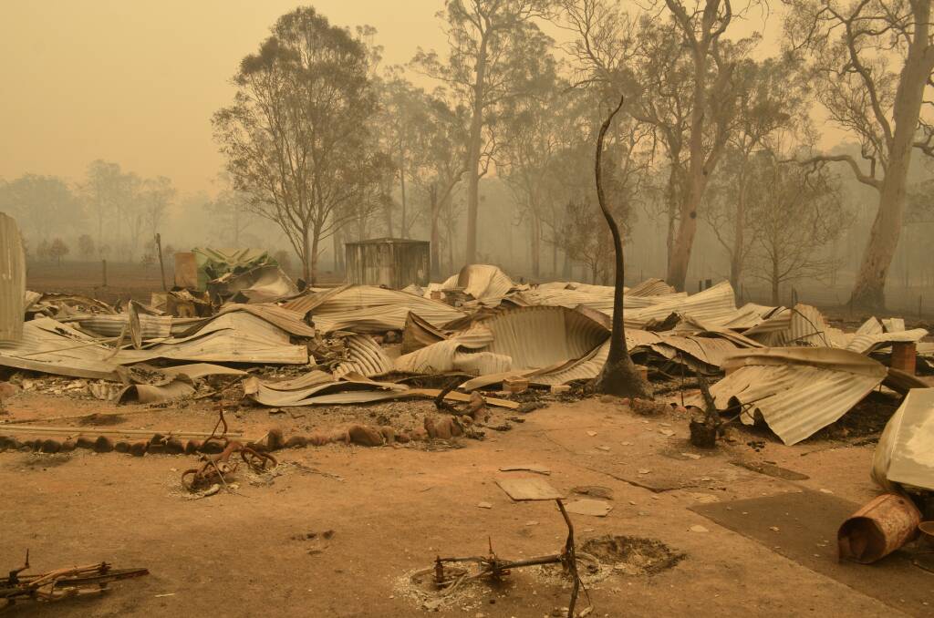 Over 50 homes have been destroyed west of Kempsey. Photo: Callum McGregor