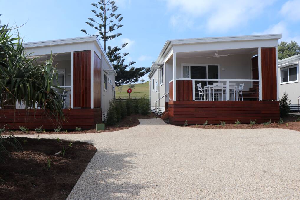Six new cabins have been installed at Crescent Head Holiday Park. Photo: Supplied