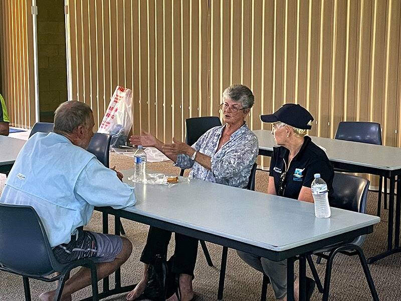 Mayor Liz Campbell visited the evacuation centre over the weekend. Photo: Kempsey Shire Council