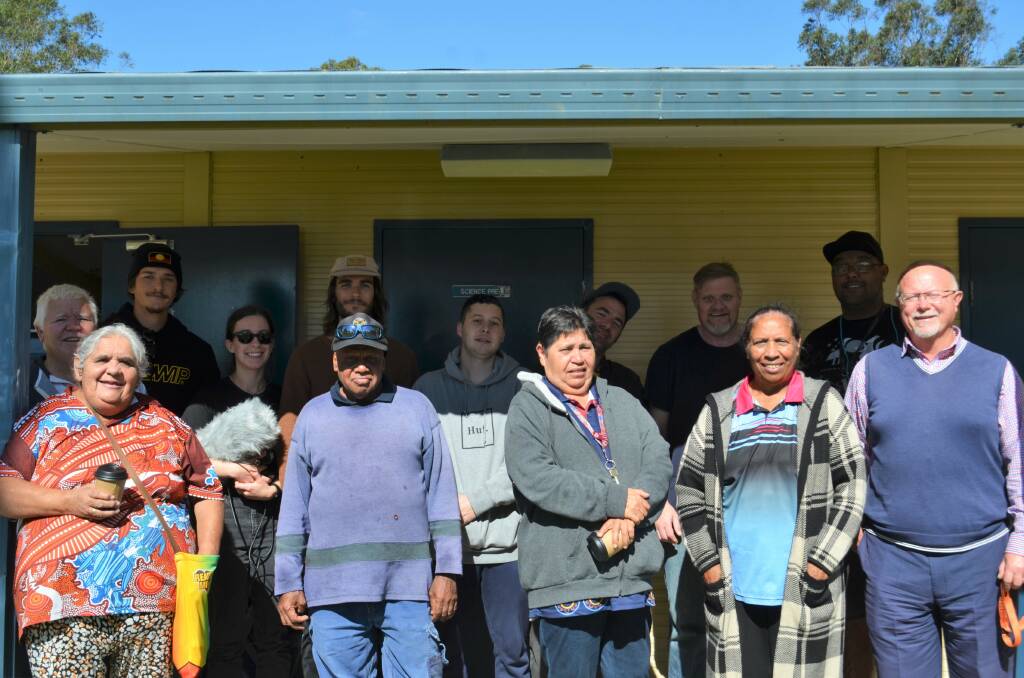 The team from Desert Pea Media, local Dunghutti Elders and staff from Macleay Vocational College will work with local Indigenous youth to produce an original song and film clip. Photo: Ruby Pascoe 