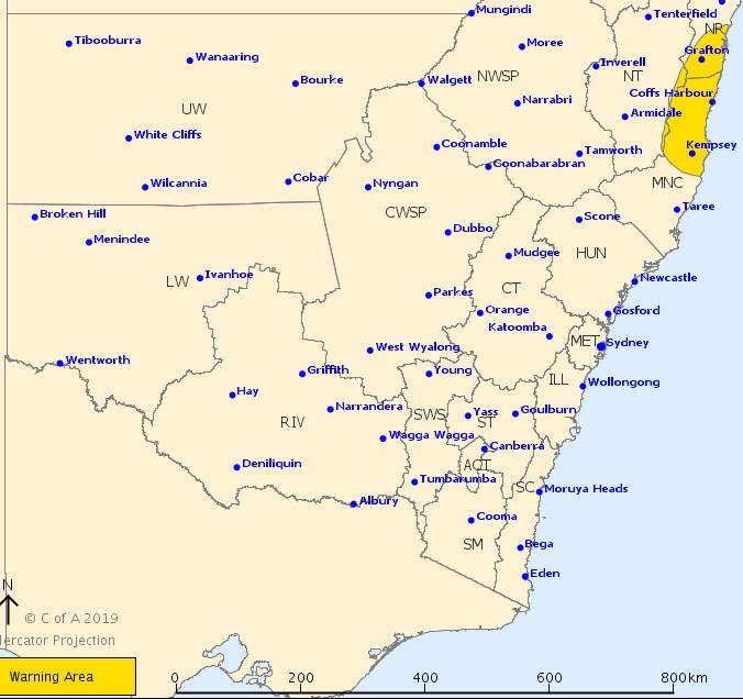 BOM have issued a storm warning for parts of the Mid North Coast