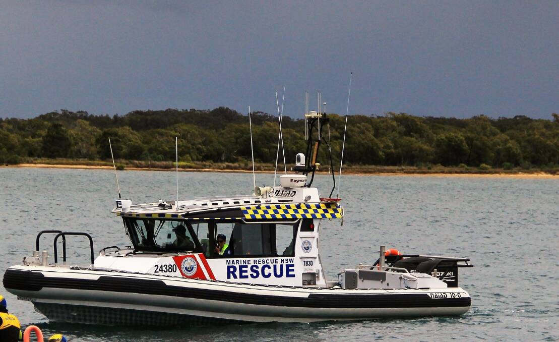 The search is currently underway with police divers to arrive on scene tonight. Photo: Marine Rescue NSW