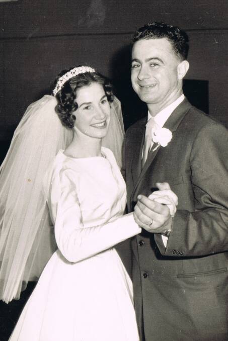 Anne and John on their wedding day on October 1 1960