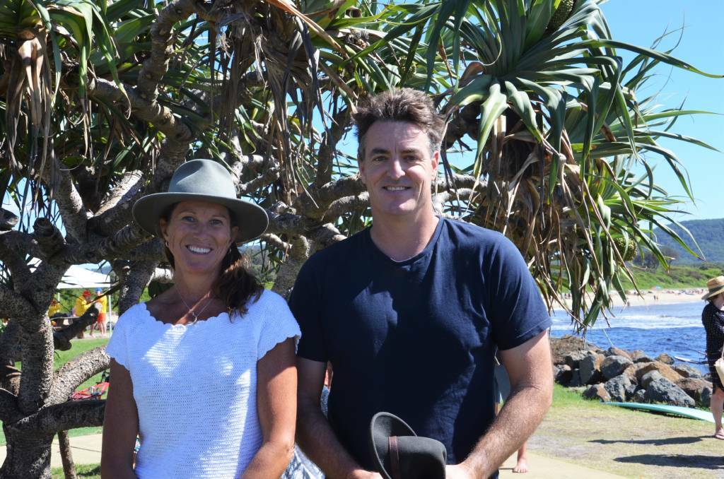 Save Crescent Head Foreshore Protest organisers Maria Johnson and Joshua Dennis