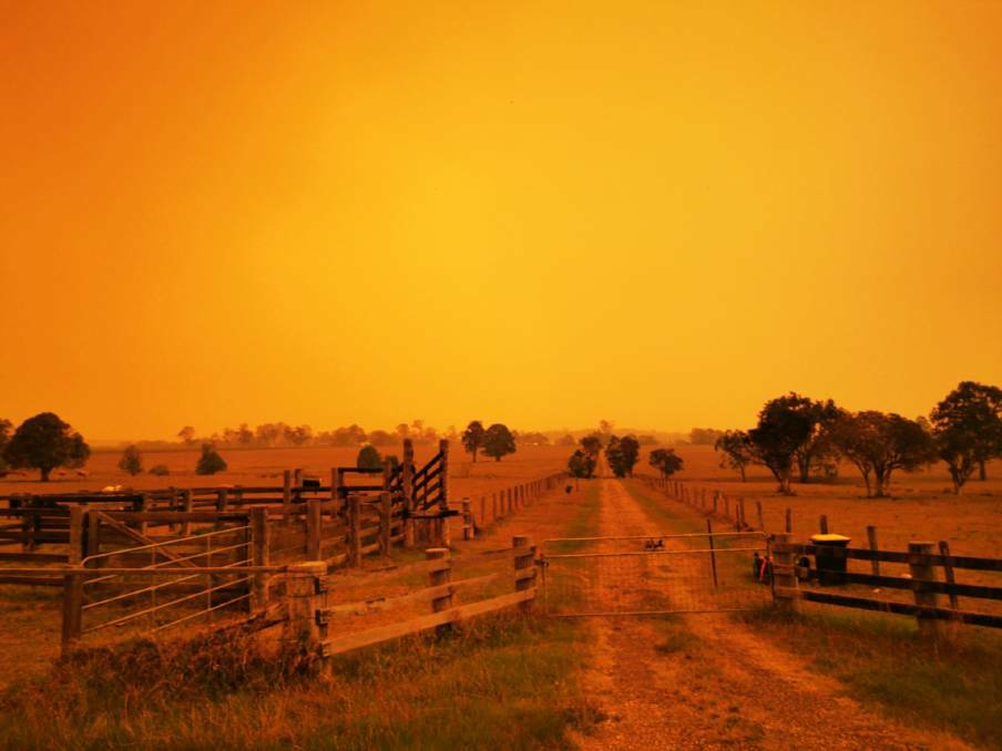 The day the sky turned red. Photo: Supplied by Macleay Valley Flood and Fire Watch