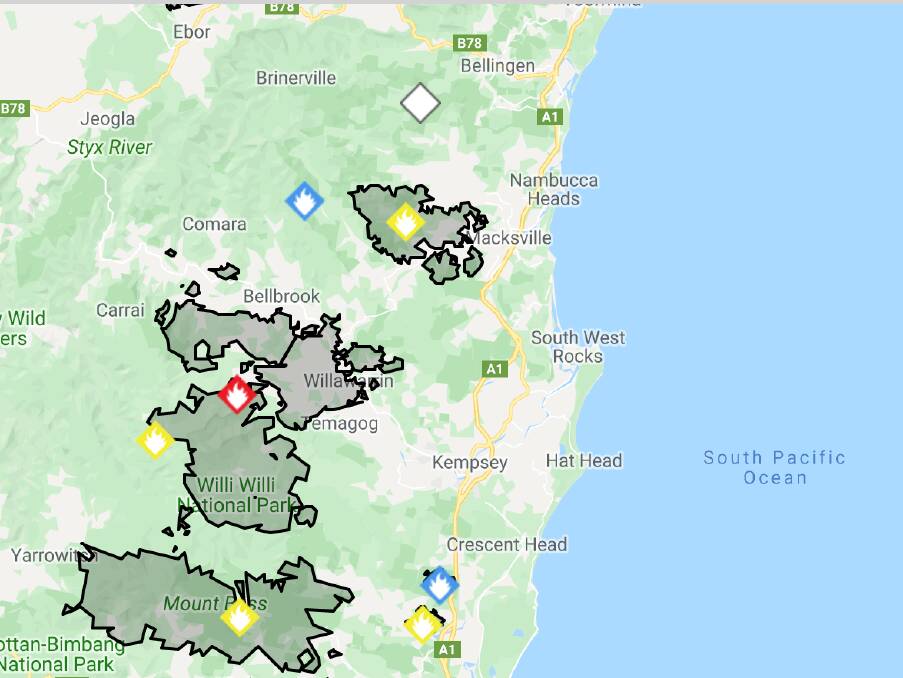 Fire west of Kempsey upgraded to emergency level